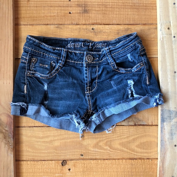 Vintage Distressed Denim Shorts - Picture 1 of 3